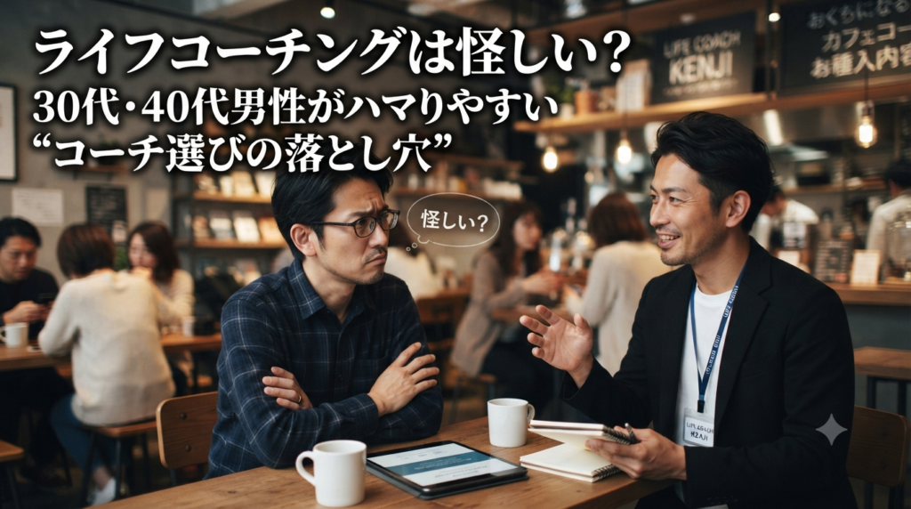 ライフコーチングは怪しい？30代・40代男性がハマりやすい“コーチ選びの落とし穴”