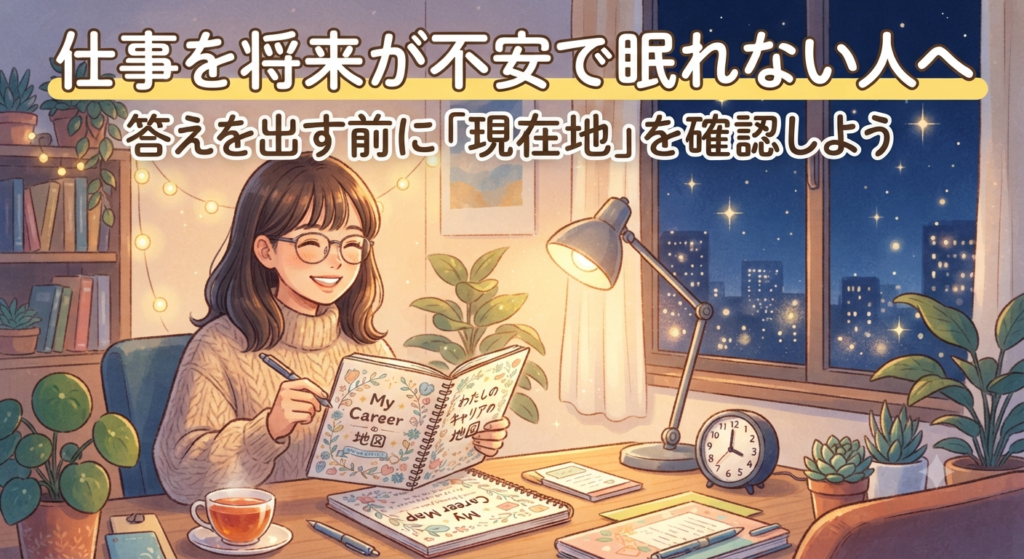 仕事の将来が不安で眠れない人へ｜答えを出す前に「現在地」を確認しよう