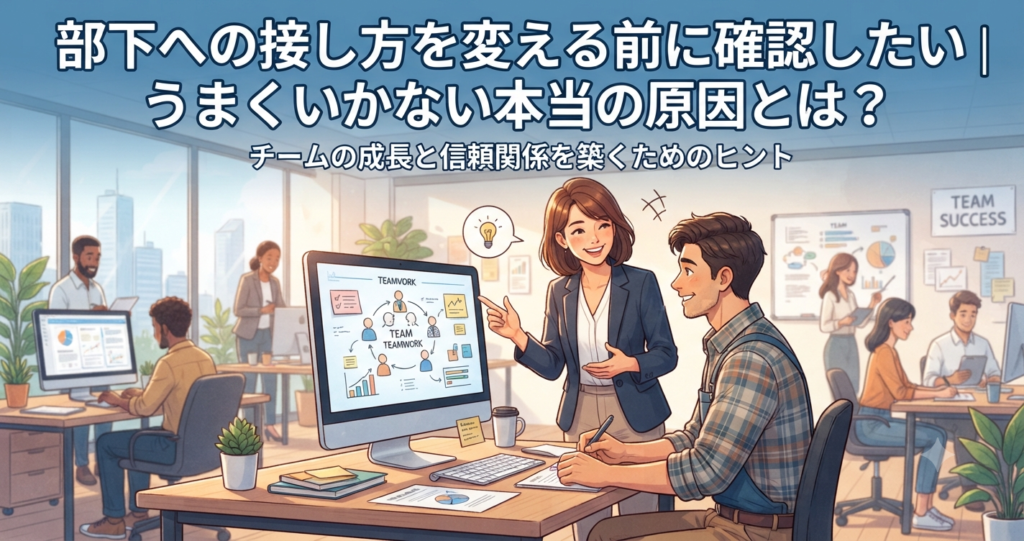 部下への接し方を変える前に確認したい｜うまくいかない本当の原因とは？