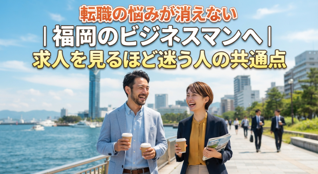 転職の悩みが消えない福岡のビジネスマンへ｜求人を見るほど迷う人の共通点