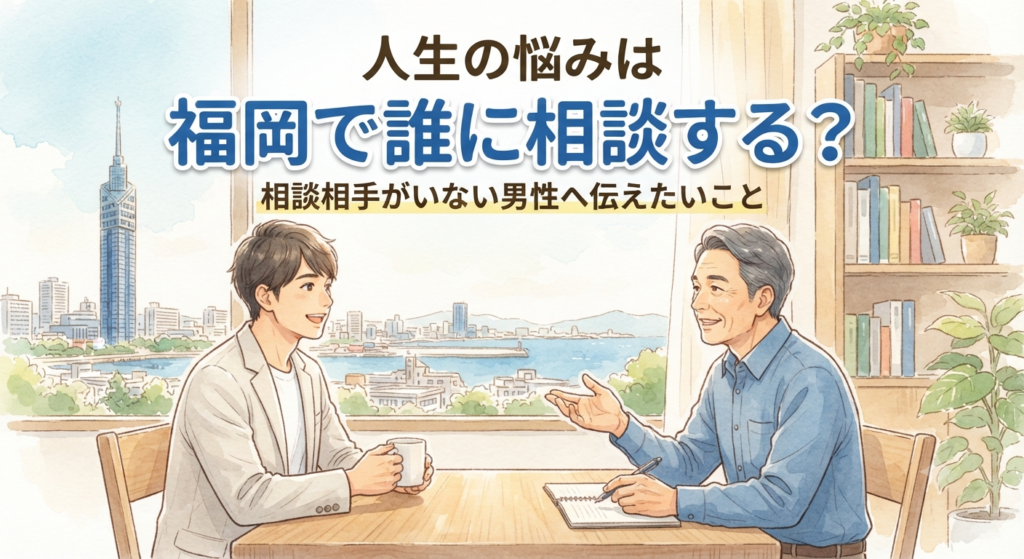 人生の悩みは福岡で誰に相談する？相談相手がいない男性へ伝えたいこと