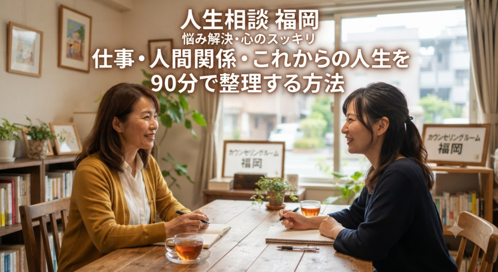 人生相談 福岡｜仕事・人間関係・これからの人生を90分で整理する方法