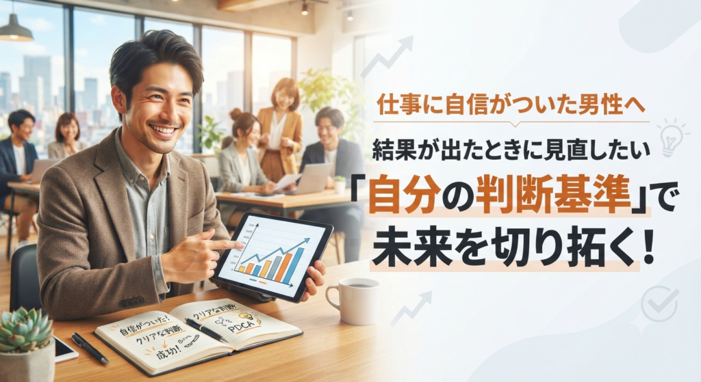 仕事に自信がない男性へ｜結果が出ないときに見直したい「自分の判断基準」