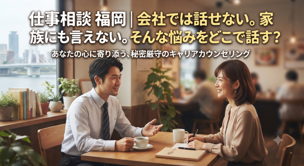 仕事相談 福岡｜会社では話せない。家族にも言えない。そんな悩みをどこで話す？