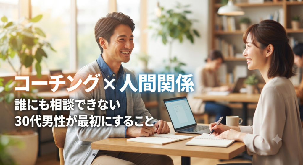 コーチング×人間関係｜誰にも相談できない30代男性が最初にすること