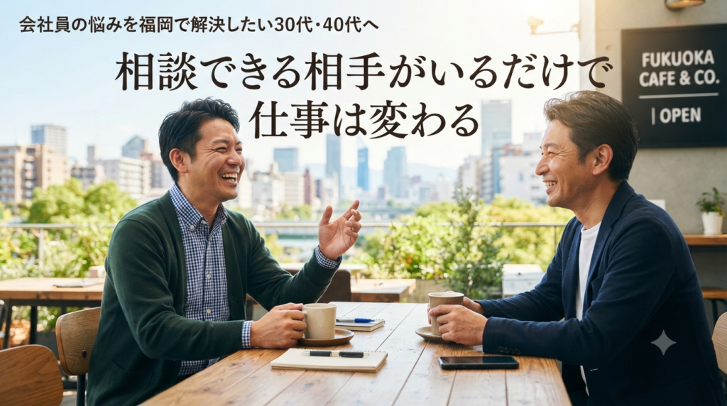 会社員の悩みを福岡で解決したい30代・40代へ｜相談できる相手がいるだけで仕事は変わる
