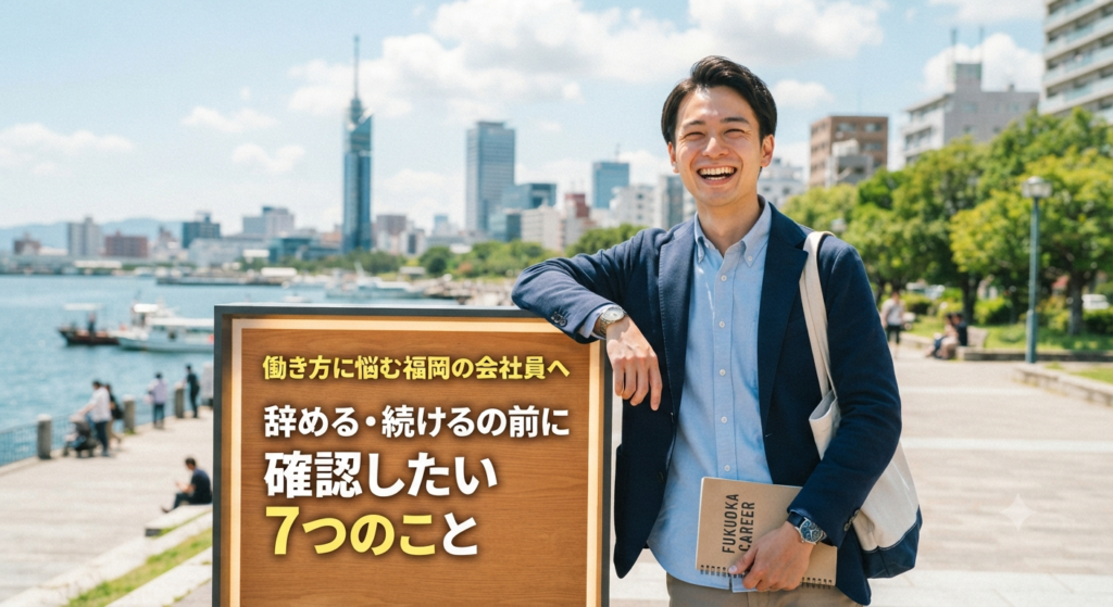 働き方に悩む福岡の会社員へ｜辞める・続けるの前に確認したい7つのこと