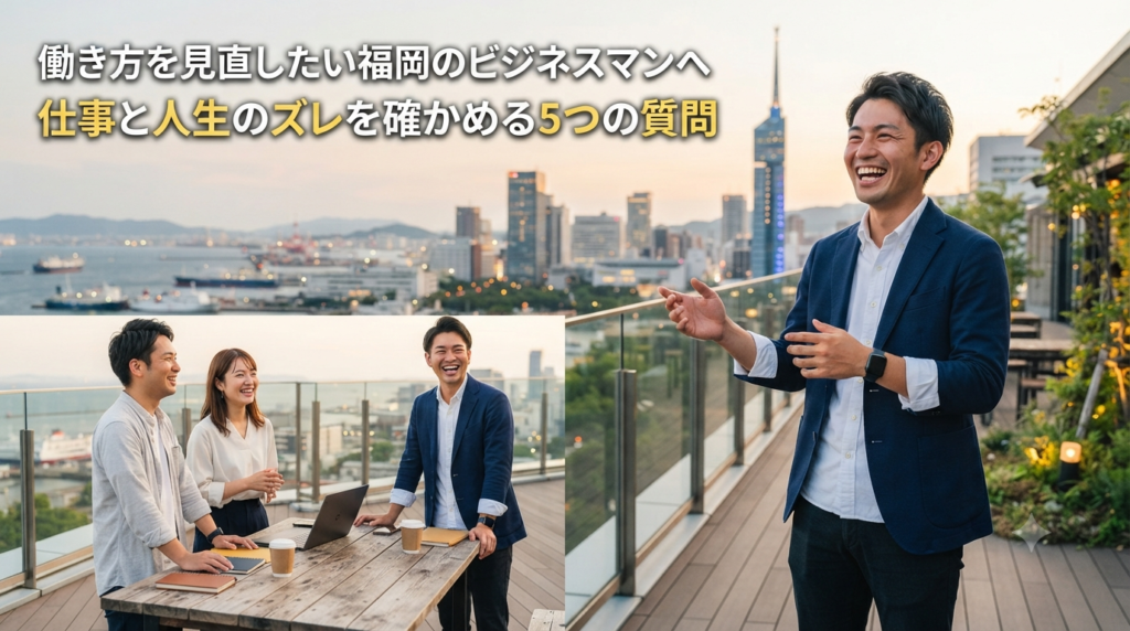 働き方を見直したい福岡のビジネスマンへ｜仕事と人生のズレを確かめる5つの質問