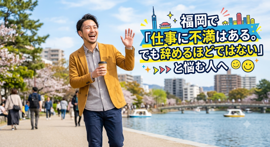 福岡で「仕事に不満はある。でも辞めるほどではない」と悩む人へ