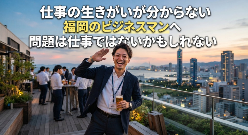 仕事の生きがいが分からない福岡のビジネスマンへ｜問題は仕事ではないかもしれない