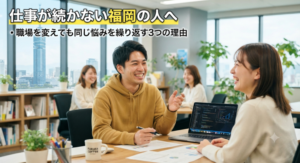 仕事が続かない福岡の人へ｜職場を変えても同じ悩みを繰り返す3つの理由