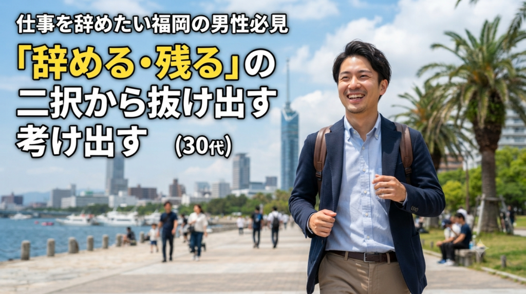 仕事を辞めたい福岡の男性必見｜「辞める・残る」の二択から抜け出す考え方